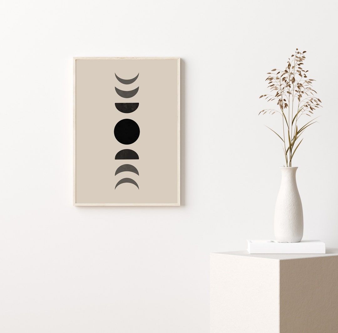 Mond Sprüche, Mond Wandkunst, Celestial Art Print, abstrakter Druck