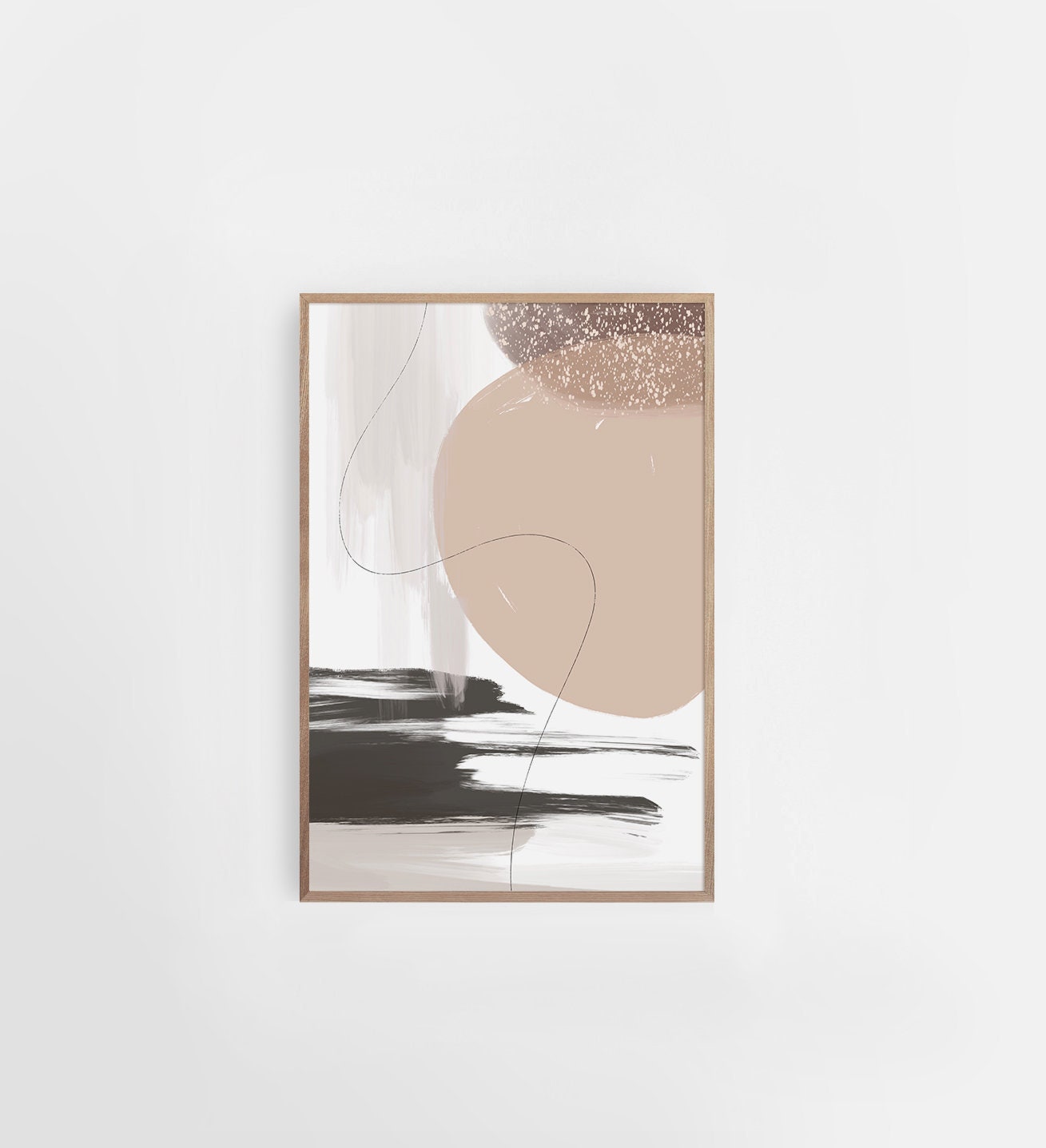 Beige Brown Printable Wall Art Digital Print Neutral Wall Etsy