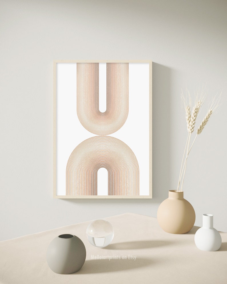 Modern Abstract Print Mid Century Modern Printable Wall Art Etsy