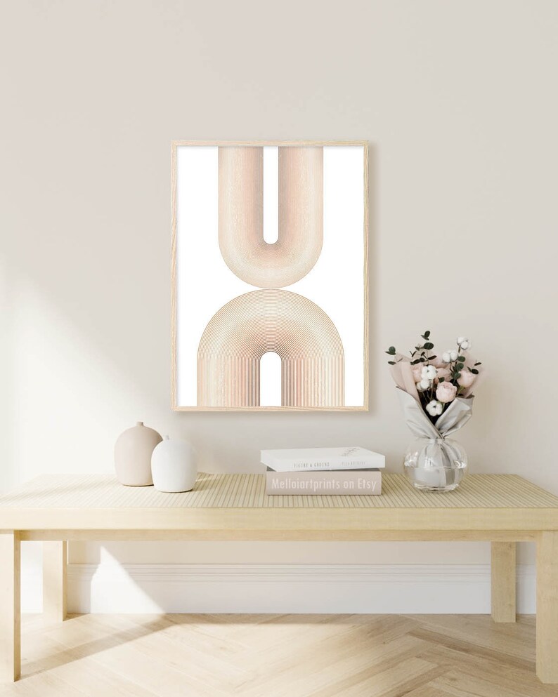 Modern Abstract Print Mid Century Modern Printable Wall Art Etsy