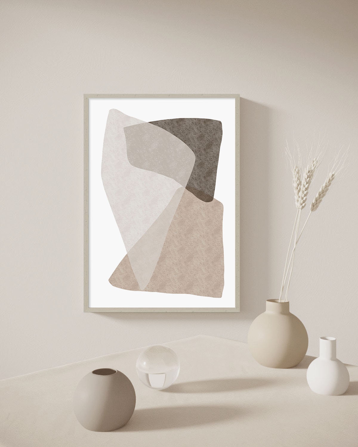 Abstract Art Print Beige Abstract Wall Art Modern Wall Art Etsy
