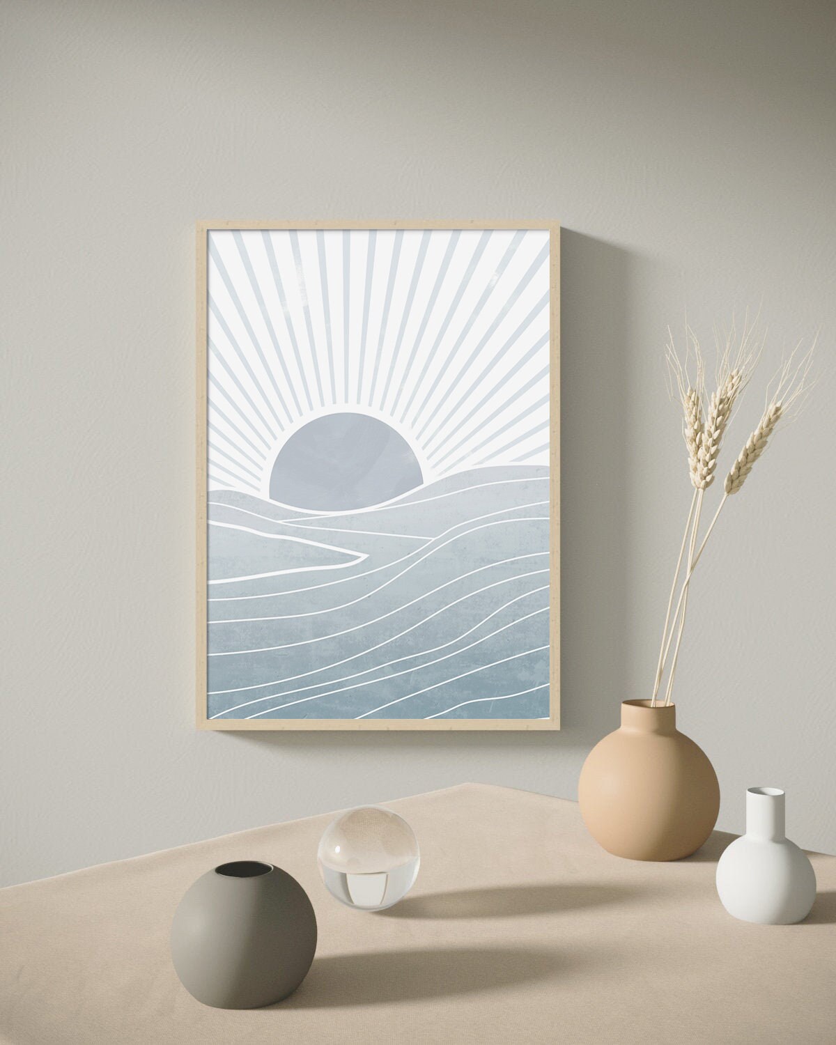 Abstract Sunrise Art Modern Wall Art Pastel Sunrise Print Etsy
