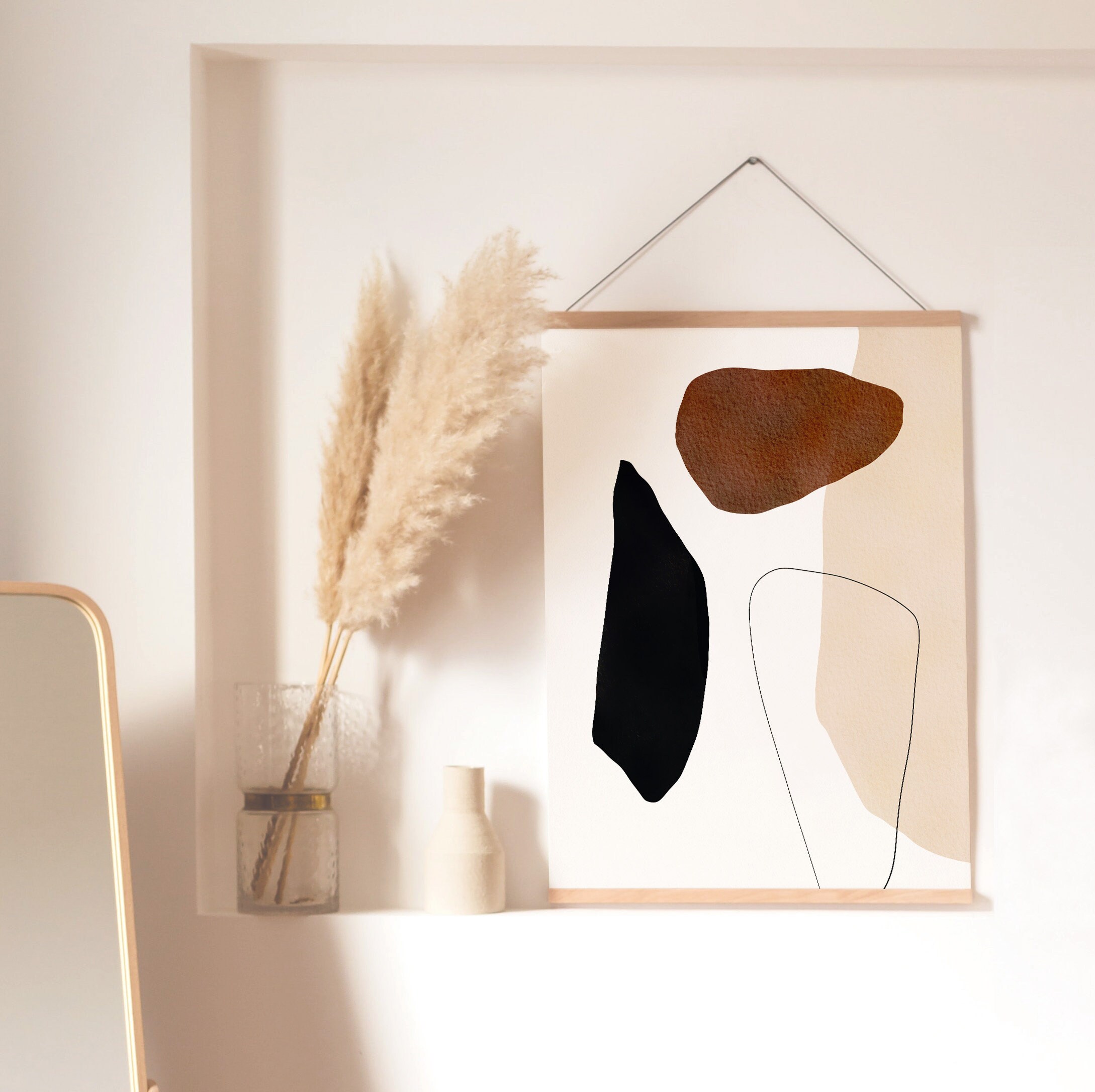 Abstract Painting Modern Art Neutral Print Contemporary Etsy UK