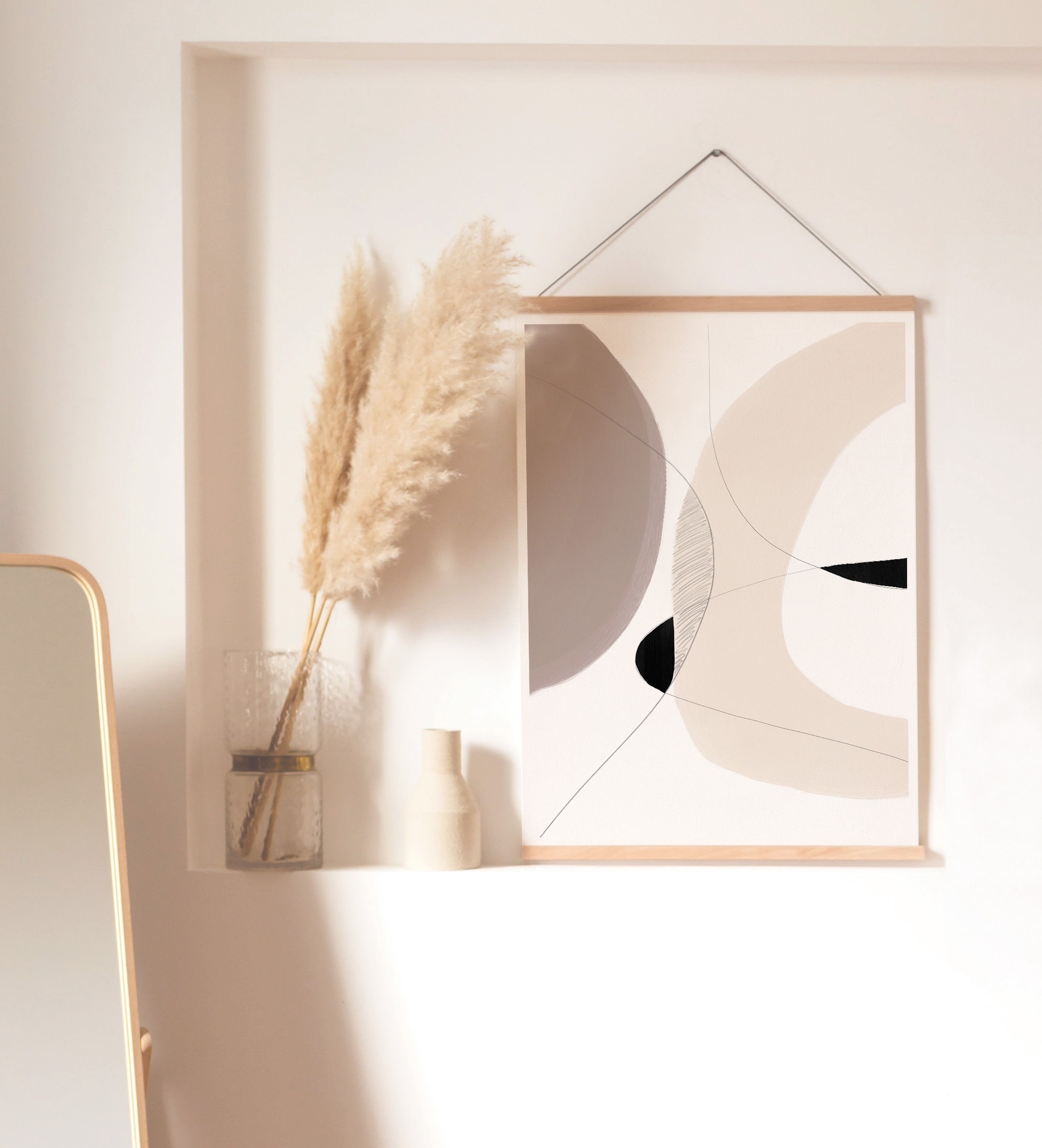 Neutral Print Abstract Painting Modern Art Contemporary Etsy