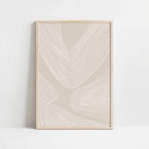 Beige Wand-Dekor, druckbare Wandkunst, Digitaldruck, neutrale Wandkunst, Boho-Dekor, abstrakte Kunst Druck, sofortiger Download, minimalistischer Druck