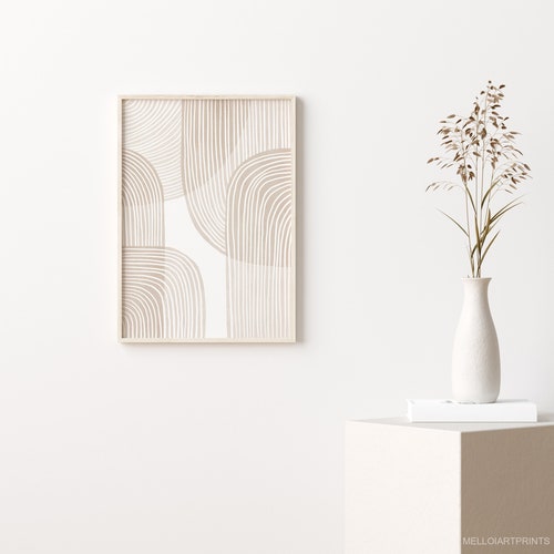Beige Abstract Art. Neutral Wall Decor. Beige Wall Art. Etsy