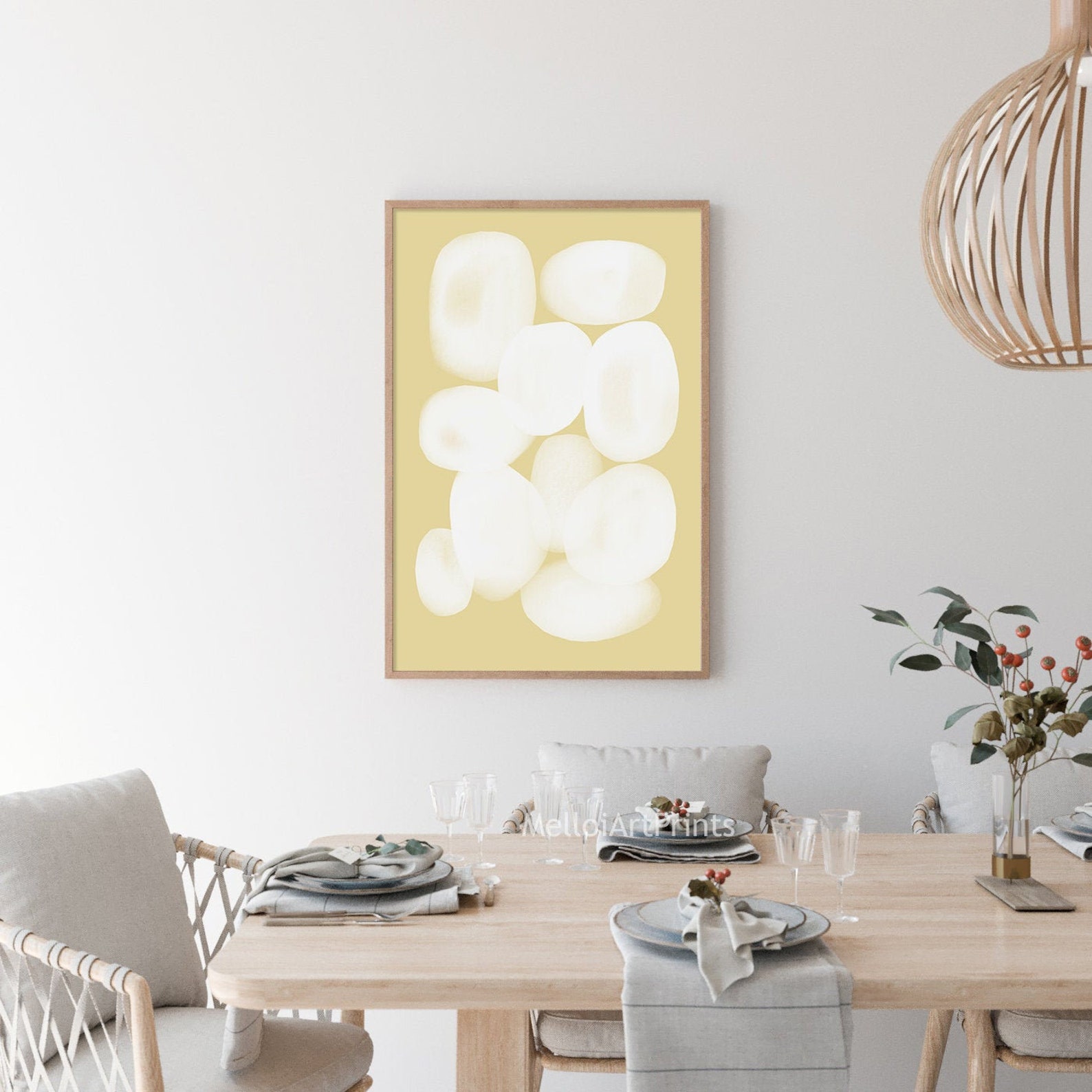 Abstract Art Print Yellow Abstract Wall Art Modern Wall Art Etsy