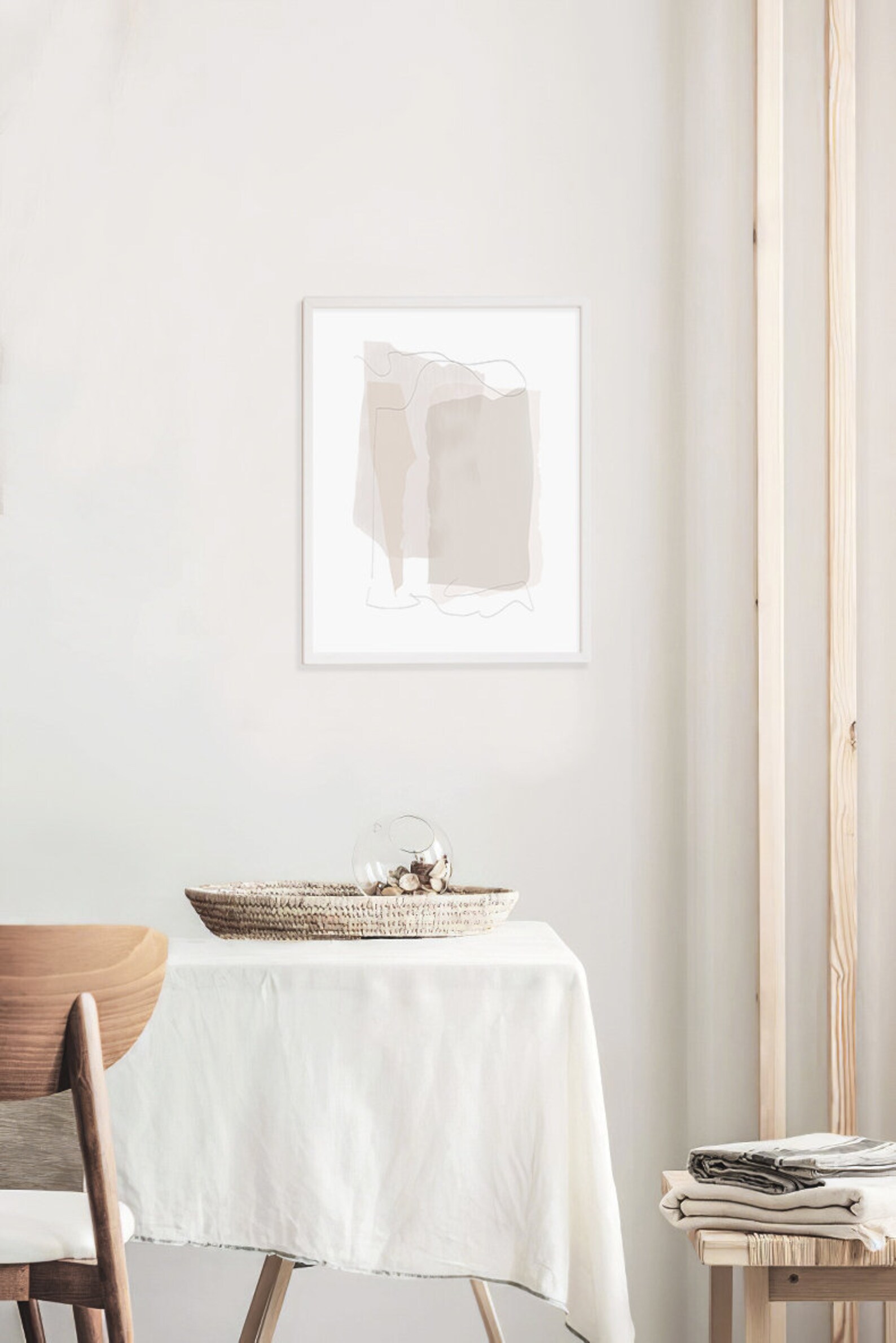 Living Room Wall Art Neutral Wall Art Boho Decor Apartment Etsy