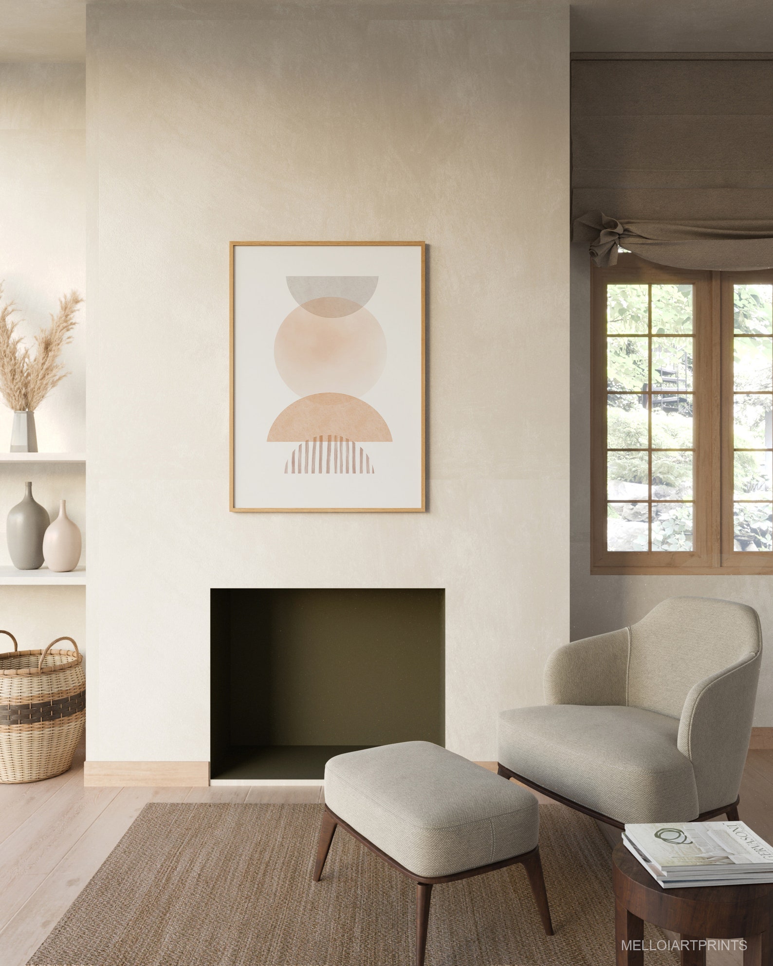 Erdton Abstrakte Kunst Beige Grau Druck Neutrale Farbe | Etsy