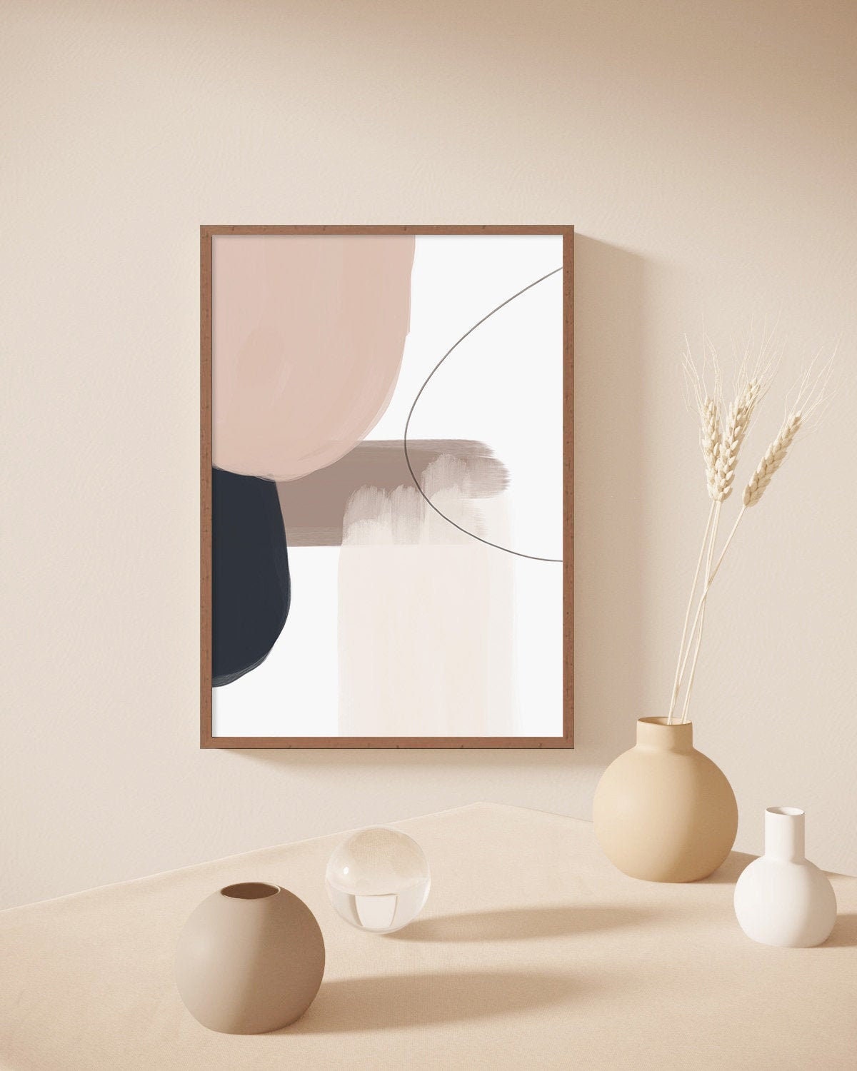 Abstract Painting Modern Art Neutral Print Contemporary Etsy