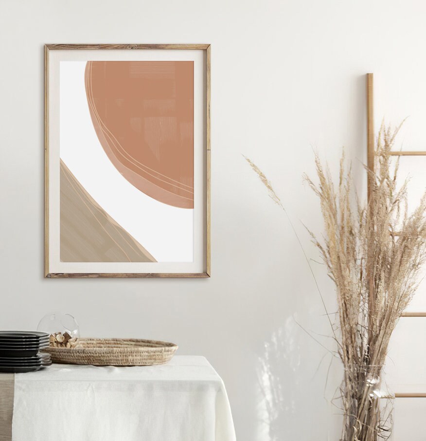 Beige Brown Abstract Art Modern Abstract Art Abstract Wall Etsy