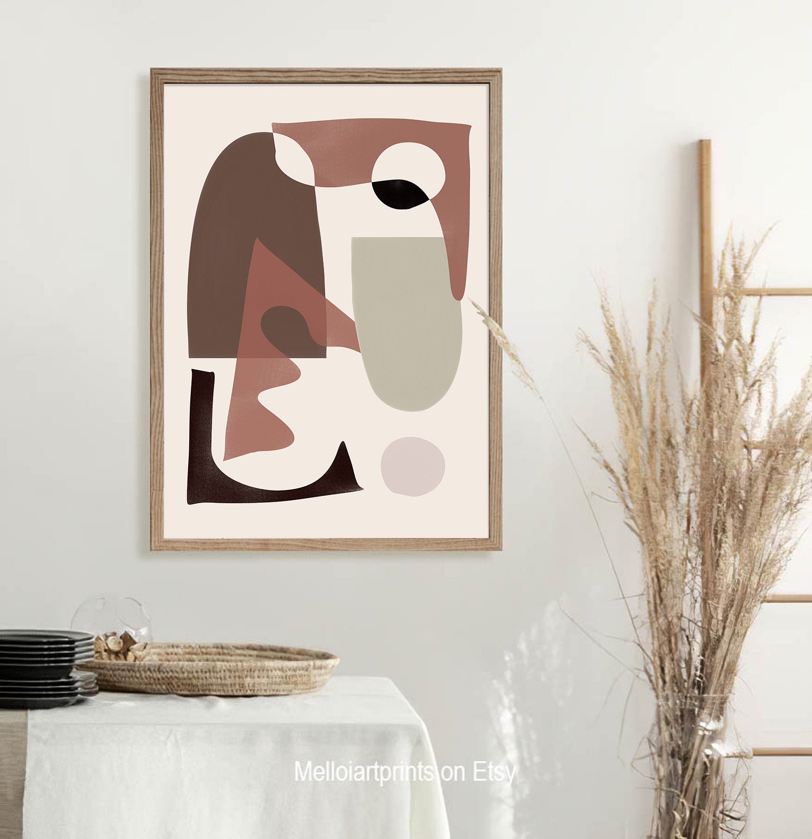 Geometric Printable Wall Art Abstract Art Print Instant | Etsy