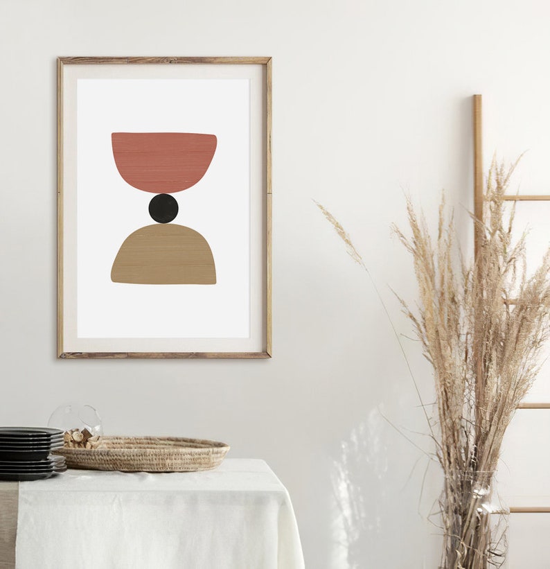 Mid Century Art Modern Abstract Art Print Printable Wall - Etsy