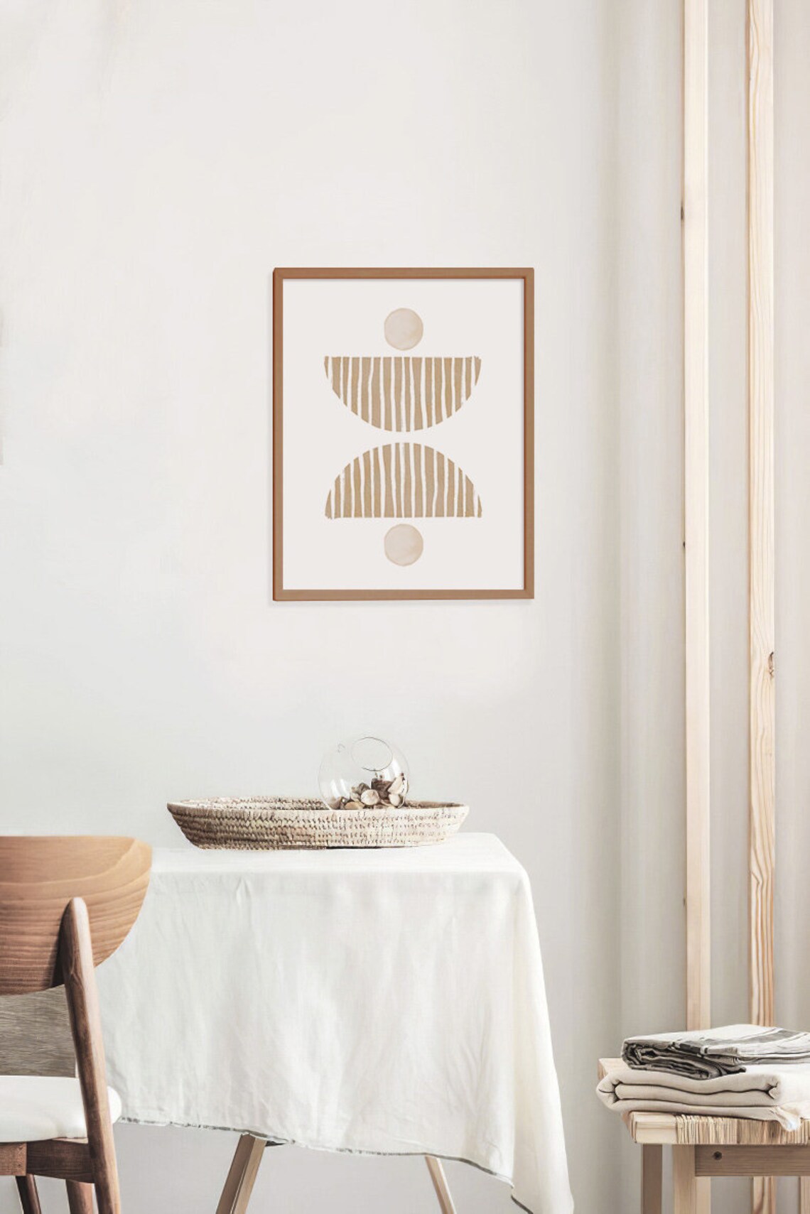 Living Room Art Set Set of 4 Prints Beige Wall Set Boho Etsy