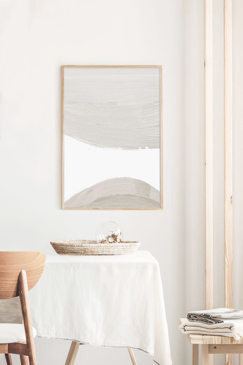 Beige White Art Set Set of 4 Prints Gallery Wall Set Etsy