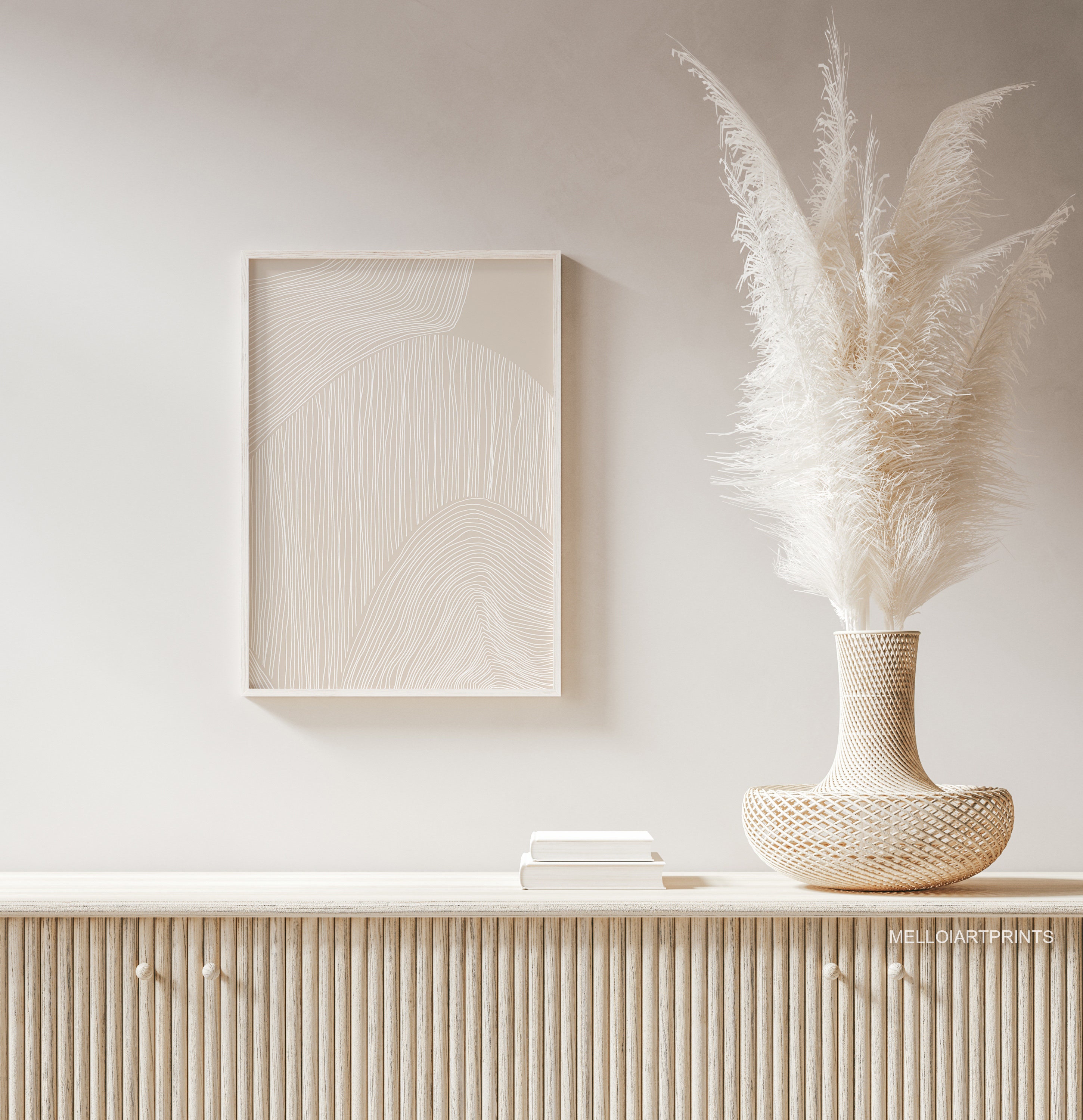 Beige Wall Decor Digital Print Neutral Wall Art Boho Decor Etsy