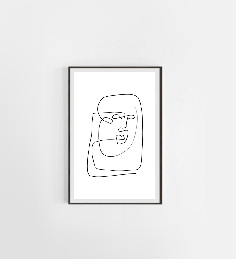 Abstract Line Art Poster Digital Print Modern Art Print Etsy