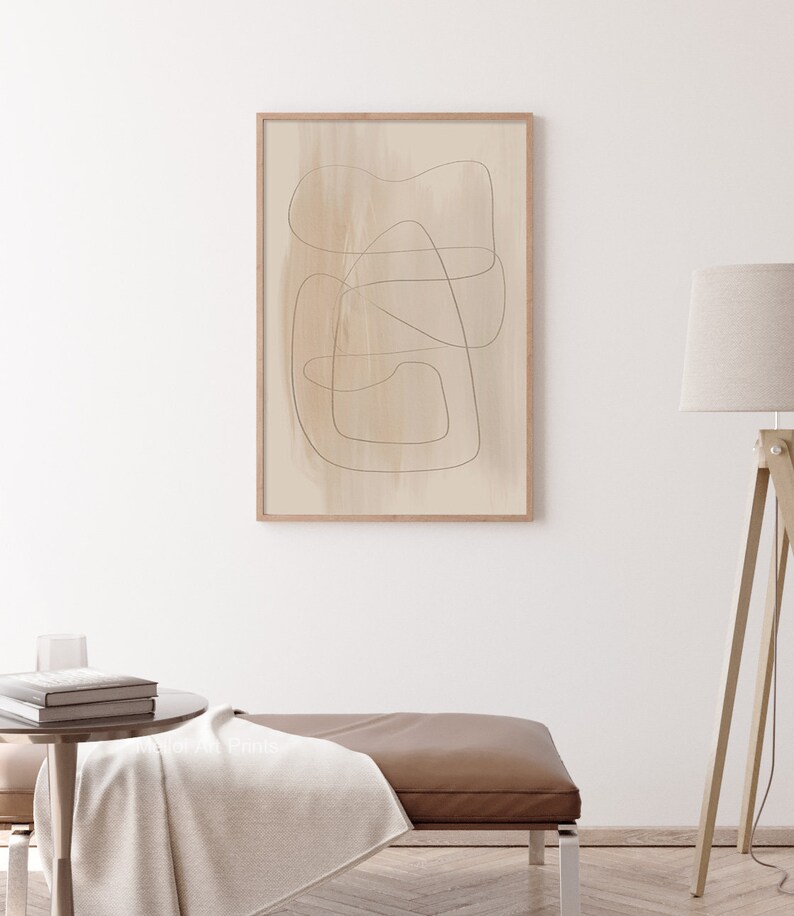 Abstract Line Art Mid Century Line Art Modern Abstract Art Etsy