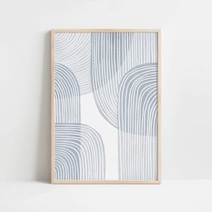 幾何学的な水彩画アートプリント：抽象的なボヘミアン風の壁装飾（デジタルダウンロード）