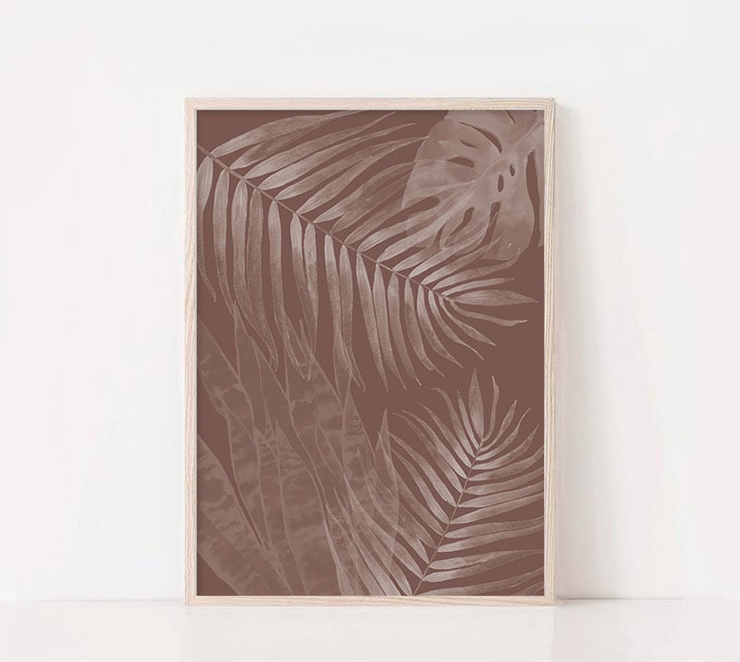 Modern Botanical Print Palm Leaves Print Neutral Wall Art - Etsy