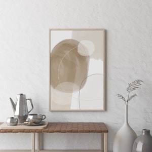 Neutral Print, Abstract Painting, Beige Abstract Wall Art, Modern Art, Contemporary Print, Abstract Print, Watercolor Art,Scandinavian Print image 5