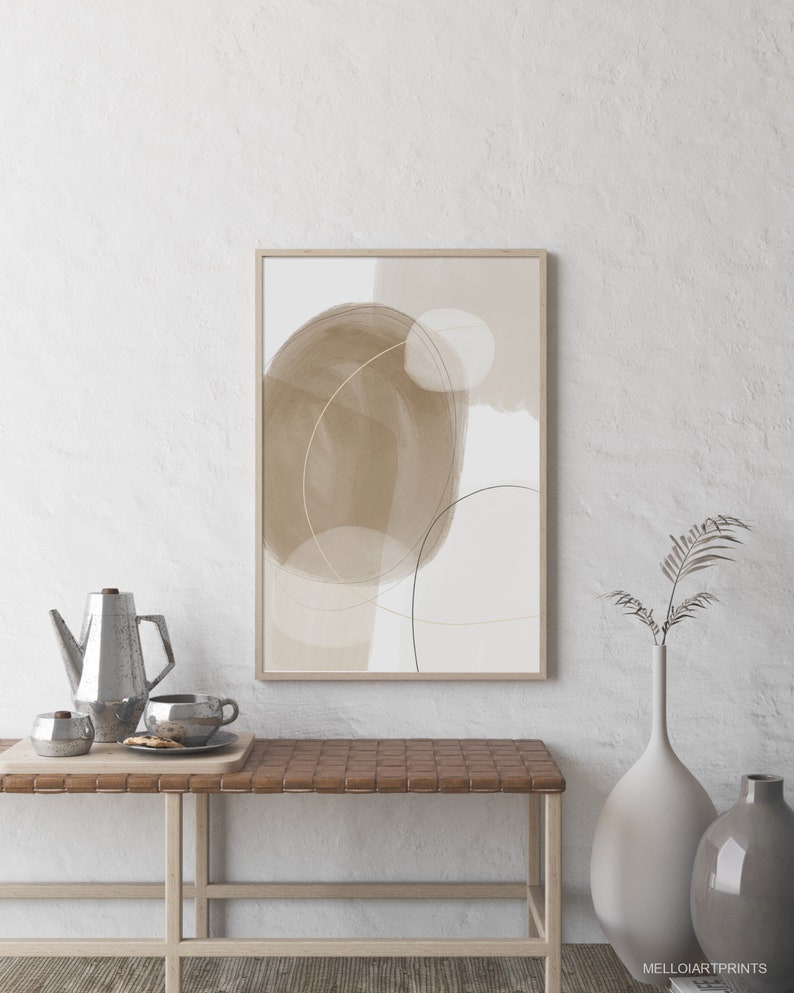 Neutral Print, Abstract Painting, Beige Abstract Wall Art, Modern Art, Contemporary Print, Abstract Print, Watercolor Art,Scandinavian Print image 5