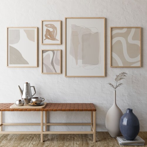 Set of 5 Prints Abstract Art Set Gallery Art Set Modern Etsy