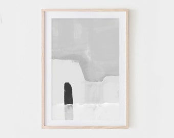 Gray Abstract Architecture Print, Modern Minimalist Wall Art (Digital Download)