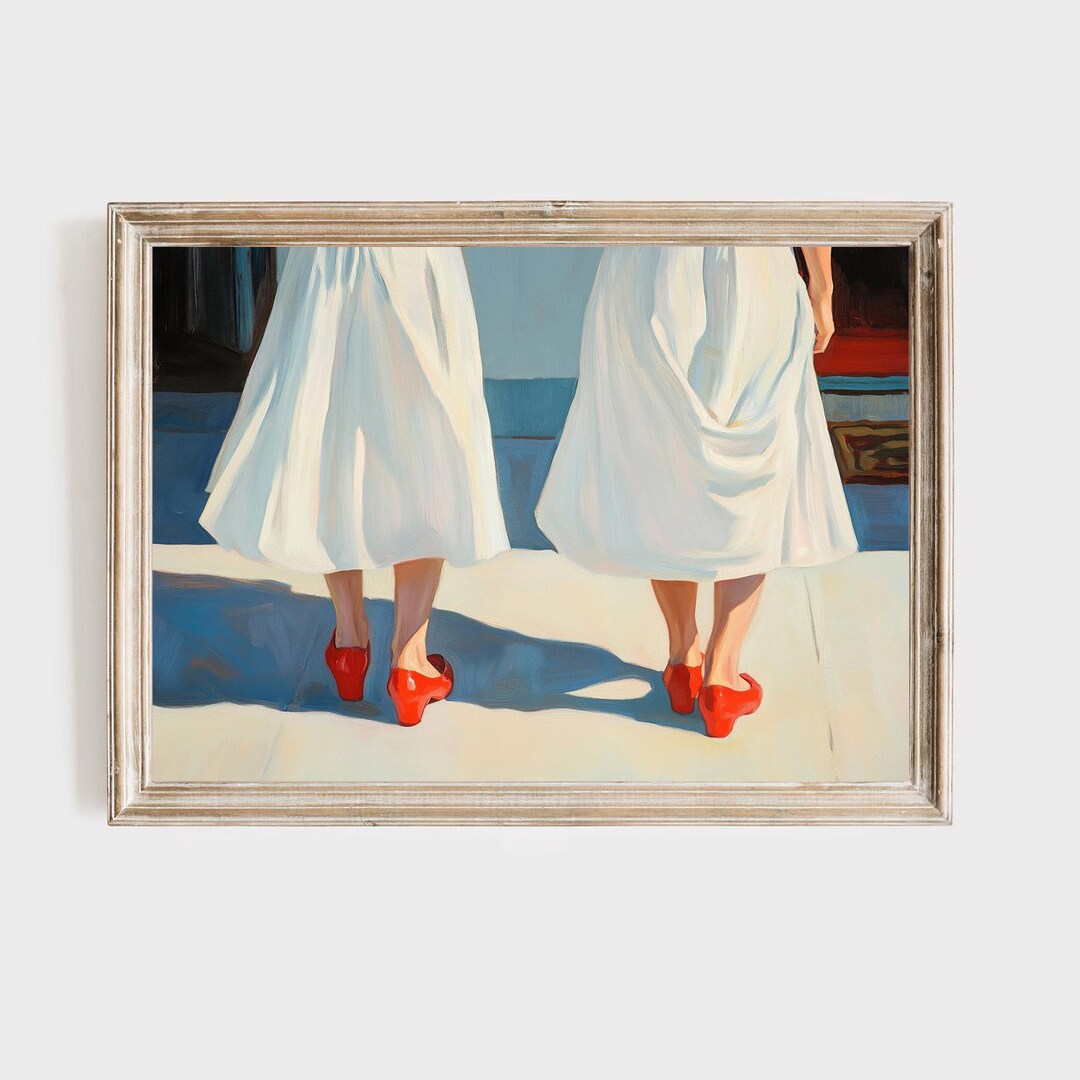 Her Red Shoes - Emma Brownjohn - Framed art Print main image 1