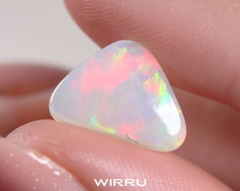 Australian Opal 4.17 ct - 11 x 13mm Unset Natural Solid Light Opal - Loose White Opal Cabochon - Polished Gemstone - Opal Ring Stone
