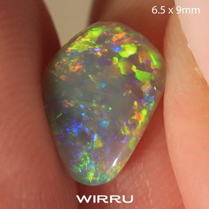 Lightning Ridge Black Opal 1.05ct - 6.5 x 9mm Natural Solid Australian Black Opal - October Birthstone - Loose Opal Cabochon