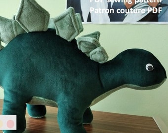 PDF Pattern Steggy the Stegosaurus Plush Dinosaur