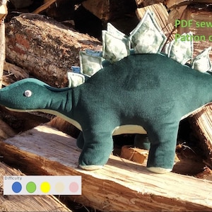 PDF Pattern Bob le Stégosaure réaliste Realistic stegosaur dinosaur