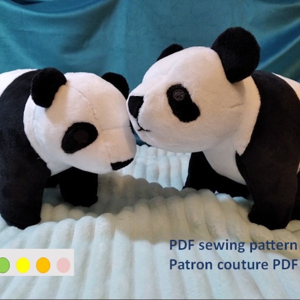 PDF Pattern Hao Yun le Panda mignon Patron couture panda en peluche