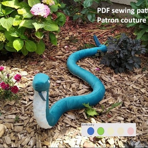 PDF Pattern Tim the Plush Snake Rattlesnake