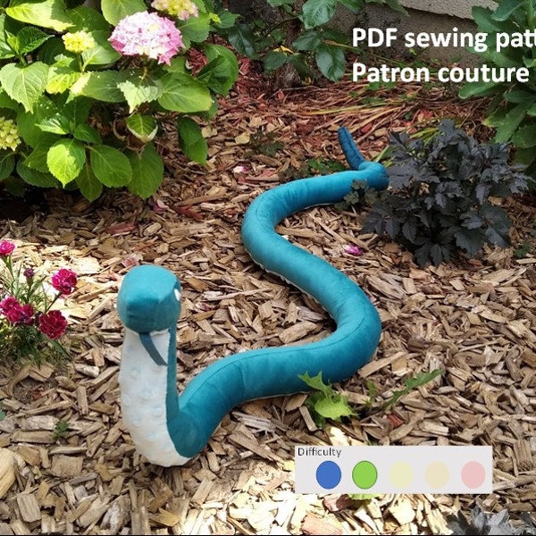 PDF Pattern Tim the Snake plush snake rattlesnake rattlesnake