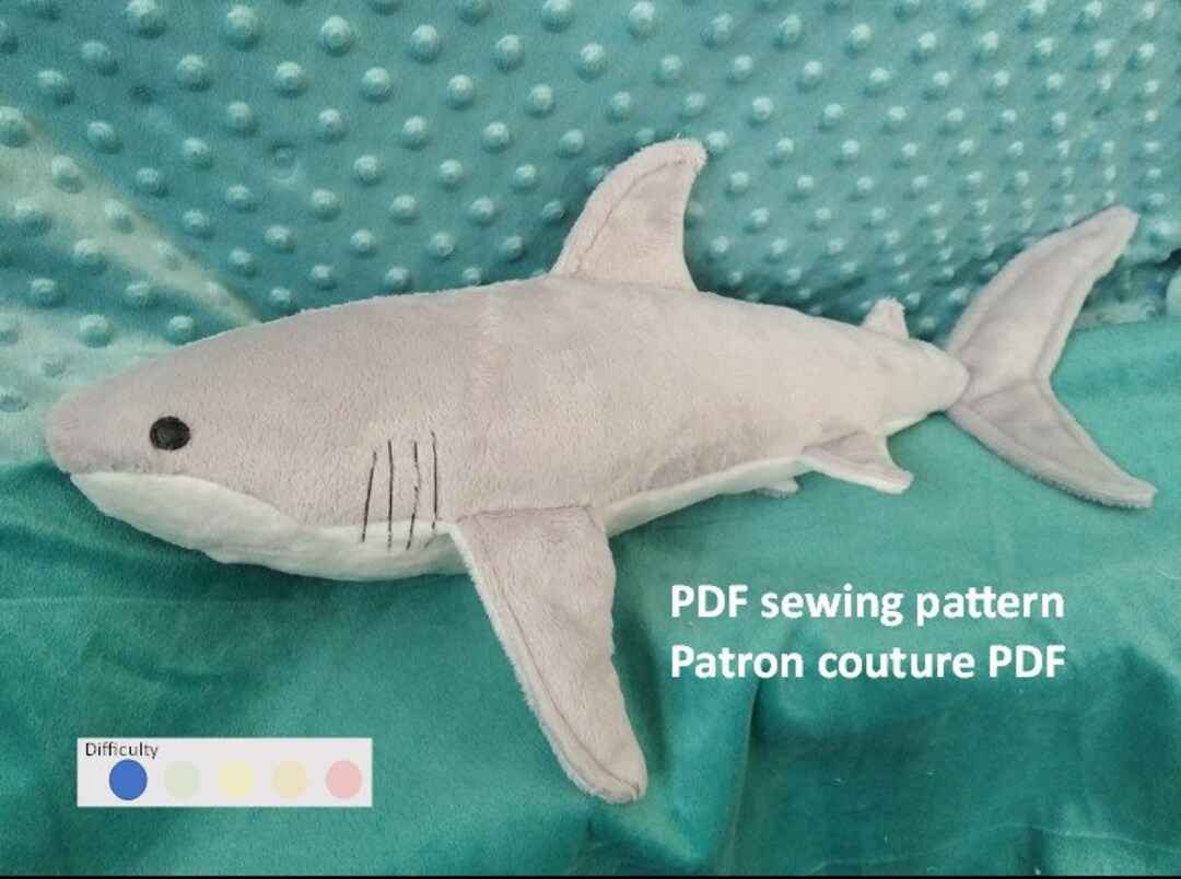 Rocky White Shark Plush Pattern Realistic PDF Pattern - Etsy