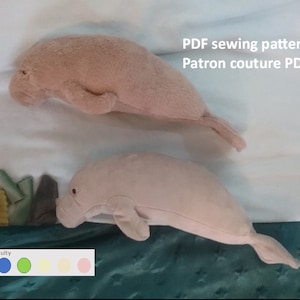 PDF Pattern Manatee April the Plush Manatee Sewing Pattern