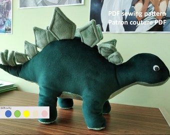 PDF-Muster Steggy der Stegosaurus Plüsch-Dinosaurier
