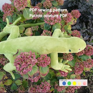 PDF Pattern Phil the lizard ChloroPhyl le lézard vert en peluche réaliste