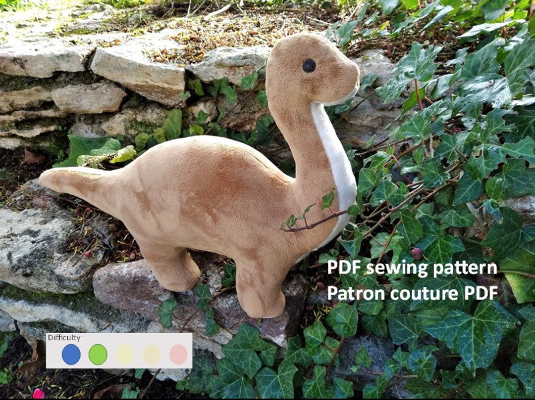 PDF Pattern Nils the Diplodocus Plush Toy Stuffed Diplodocus - Etsy