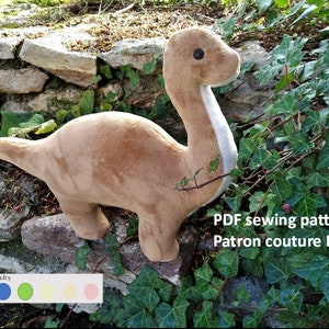 PDF pattern Nils the Diplodocus plush toy Stuffed diplodocus