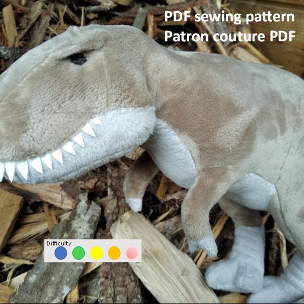 PDF Pattern T-Rex Sewing pattern tyrannosaurus dinosaur