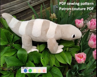 PDF Pattern Wako the Gecko sewing pattern gecko plush monitor lizard