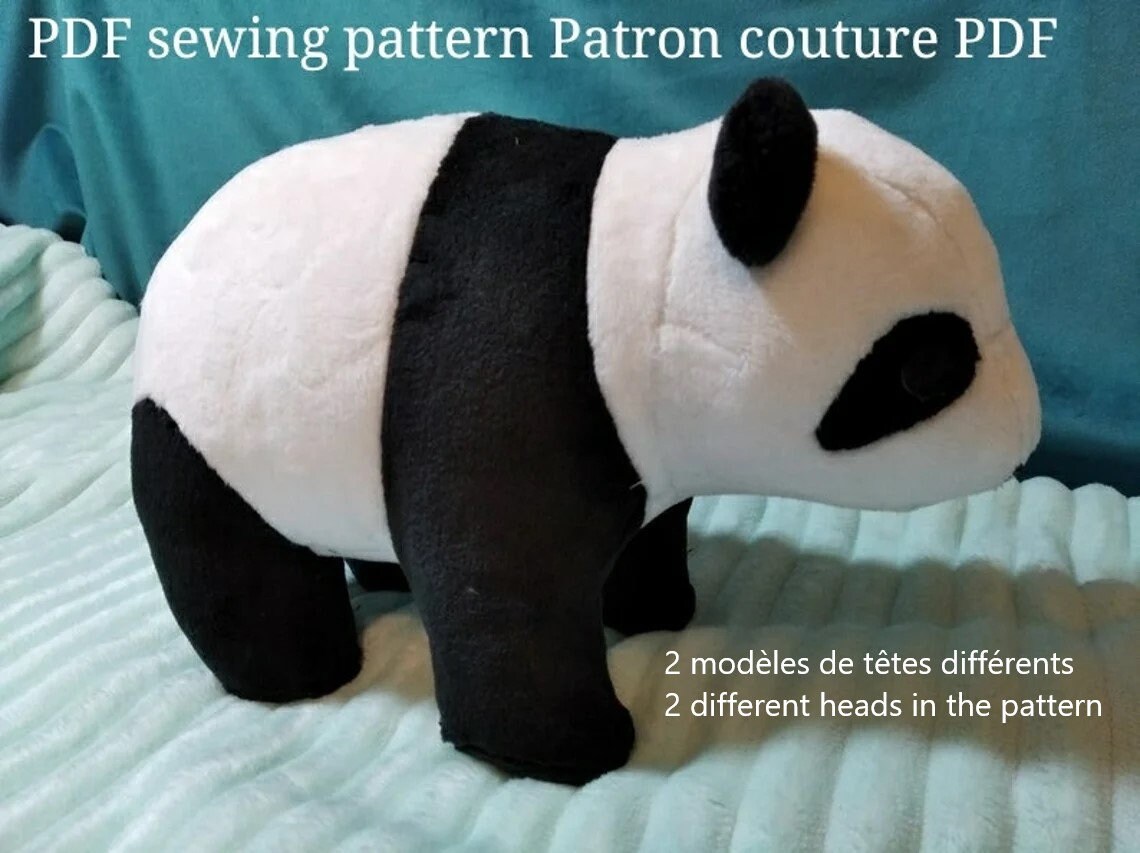 Easy Panda Sewing Pattern PDF Pattern Hao Yun the Cute Panda Plush Panda Sewing Pattern - Etsy