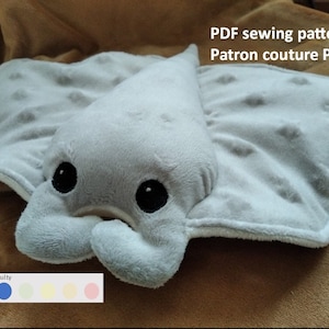 PDF pattern Plush manta ray Manta ray sewing pattern