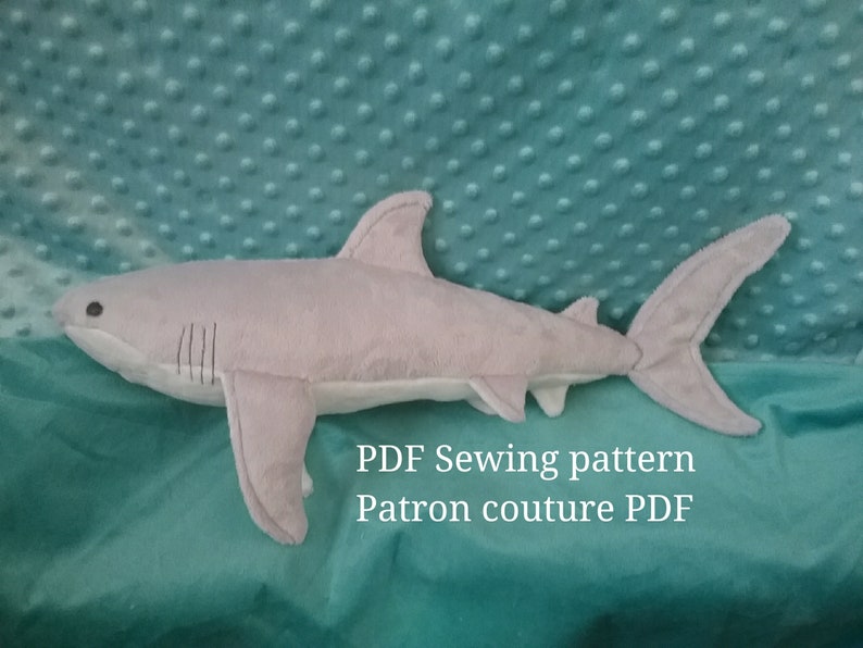 Rocky White Shark Plush Pattern Realistic PDF Pattern - Etsy