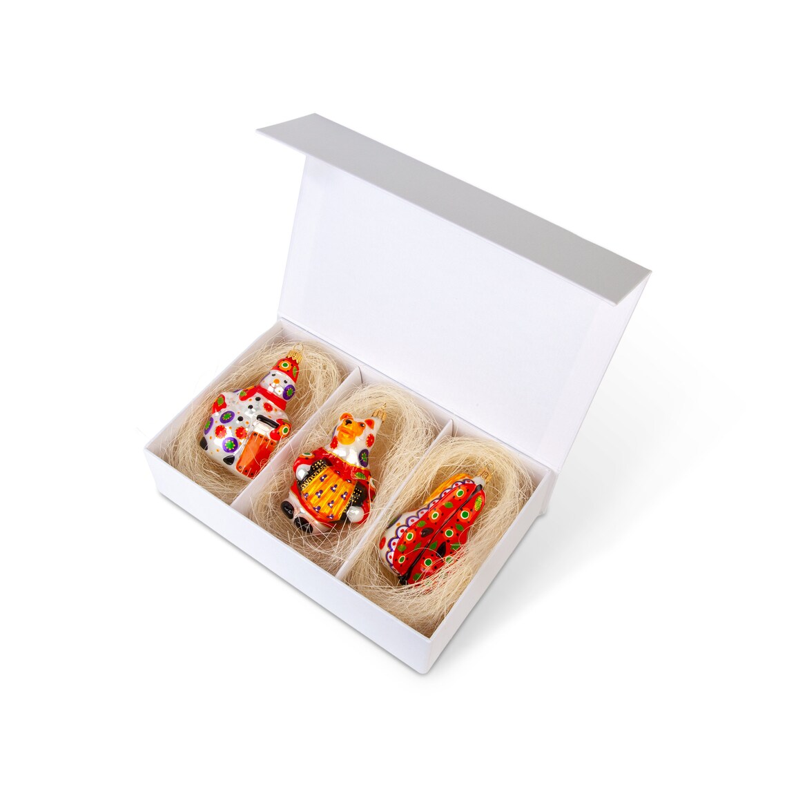 Cardboard gift box w/ lid for Christmas ornaments Etsy