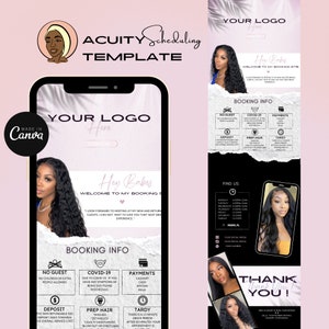 ACUITY SCHEDULING TEMPLATE | Booking Template | Editable Booking Website | Diy Acuity Site