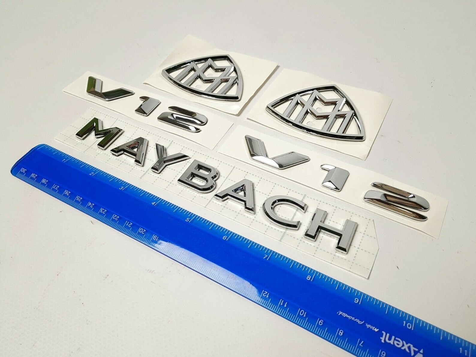 INSIGNE EMBLÈME TROMPETTE chrome console centrale Maybach pour Mercedes INSIGNE EMBLÈME TROMPETTE chrome console centrale Maybach pour Mercedes